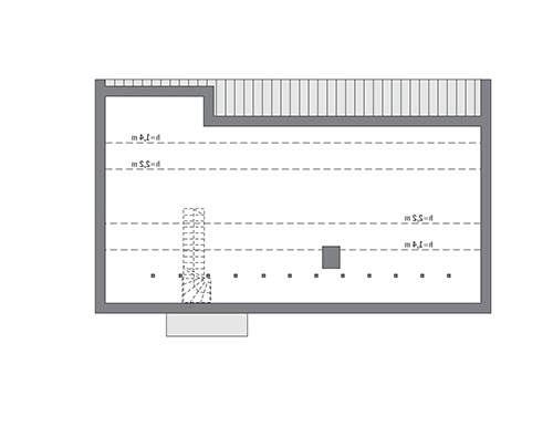 Przejrzysty - wariant VIII - C365h - Rzut poddasza do indywidualnej adaptacji (56,1 m2 powierzchni użytkowej)