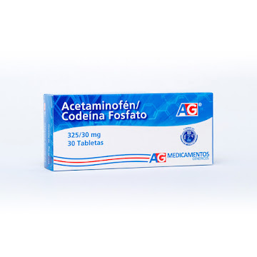 Acetaminofén + Codeína Fosfato AG 325mg/30mg Caja x 30 Tabletas  