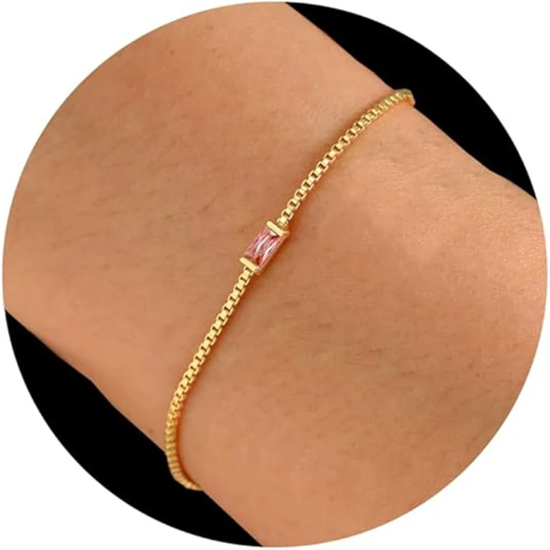 Title 6, Pulsera Cadena Caja Zirconio Retro Europea Amer...