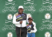 President Cyril Ramaphosa and golf prodigy Simthandile 'Sim Tiger' Tshabalala at the annual Presidential Golf Challenge at Atlantic Beach Golf Estate. 