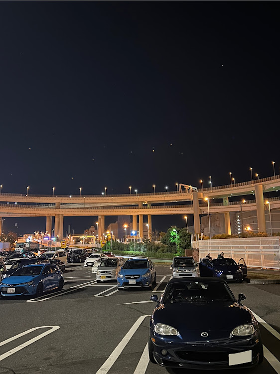 ロードスターのロードスター ・nb8c・ドライブ・大黒埠頭PA・12月もよろしくお願いしますに関するカスタム事例の投稿画像1枚目