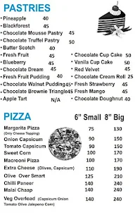 Sam's Cake Walk menu 1