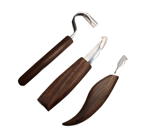 Title 5, 5-Piece Set of Walnut Carving Knife, Machete, S...