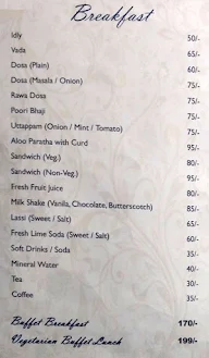 Blue Diamond menu 1