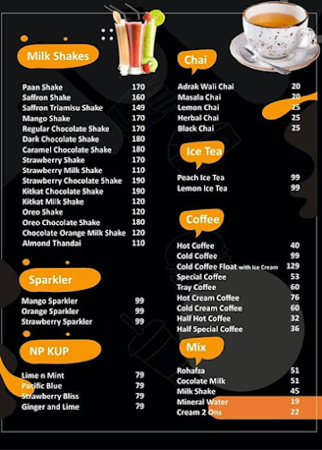 R.D.S Cafe menu 