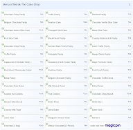 Merak The Cake Shop menu 3