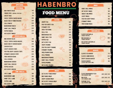 Habenbro menu 