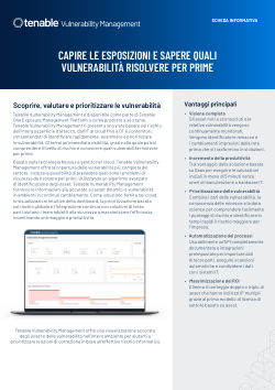 Scheda informativa di Tenable Vulnerability Management