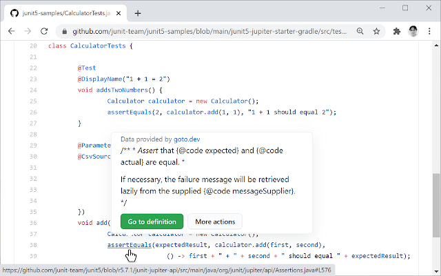 goto.dev - Pull request superpowers chrome extension