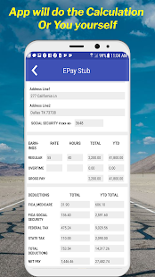 Paystub Payslip Calculator U.S - náhled