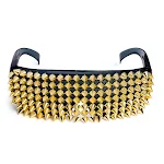 Black frame gold diamond