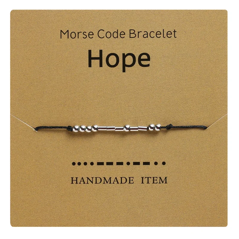 Title 10, Bracelet Morse Tressé Ajustable Message Secret ...