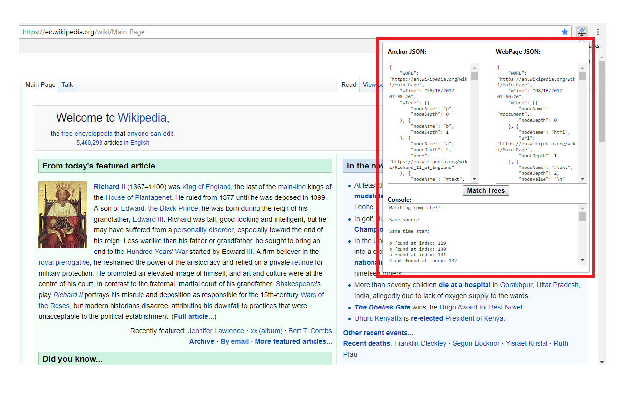 DOM-JSON Tree Matcher Preview image 1