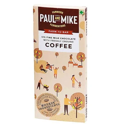 Paul And Mike Fine Milk Chocolate With Coffee 68 Gm