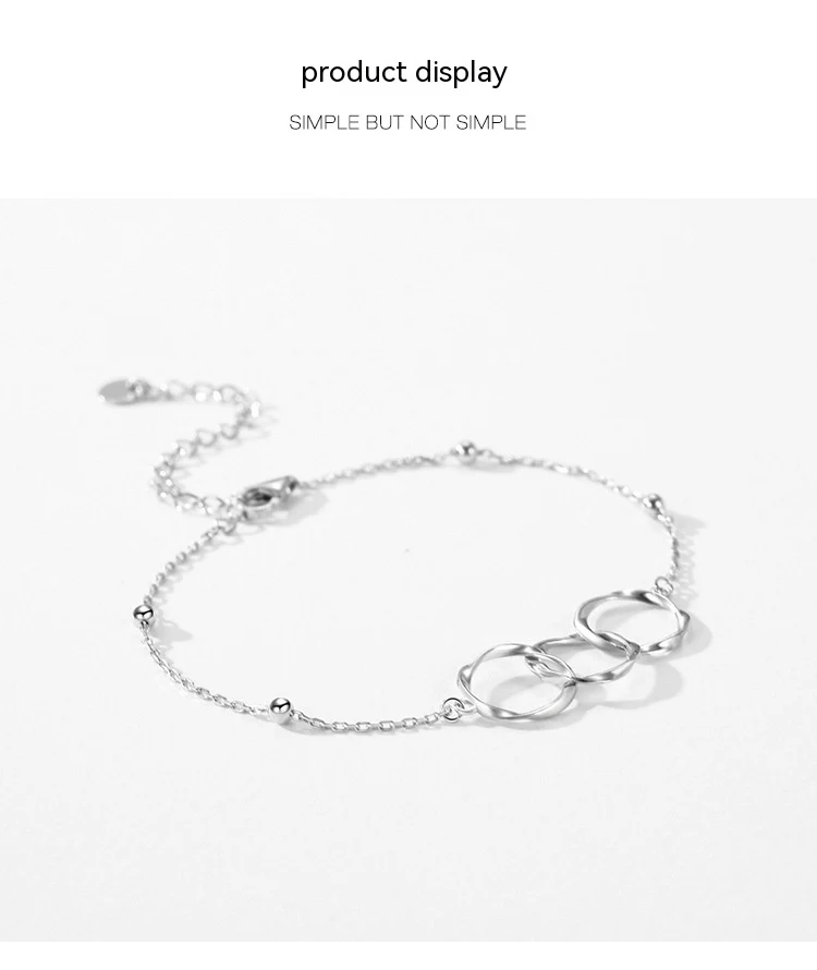 S925 Pulsera de plata esterlina Diseño geométrico simple y versátil, brazalete elegante para uso diario, perfecto para cualquier atuendo.