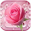 تنزيل Pink Rose Water Drop Keyboard التثبيت أحدث APK تنزيل