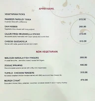 Prana, The Fern Hotel menu 6