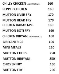 NAIDU GARI MILATARY HOTEL menu 1