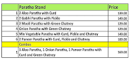 Paratha Stand menu 1
