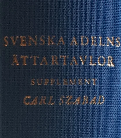 Den svenska adelns ttartavlor Supplement, rygg