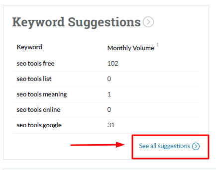 Moz See All Suggestions