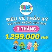 [Toàn Quốc] - Evoucher Tiniworld - Siêu Vé Thần Kỳ Vui Chơi Thả Ga Gói 03 Tháng Mgk03