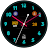 Neon analog watch face icon