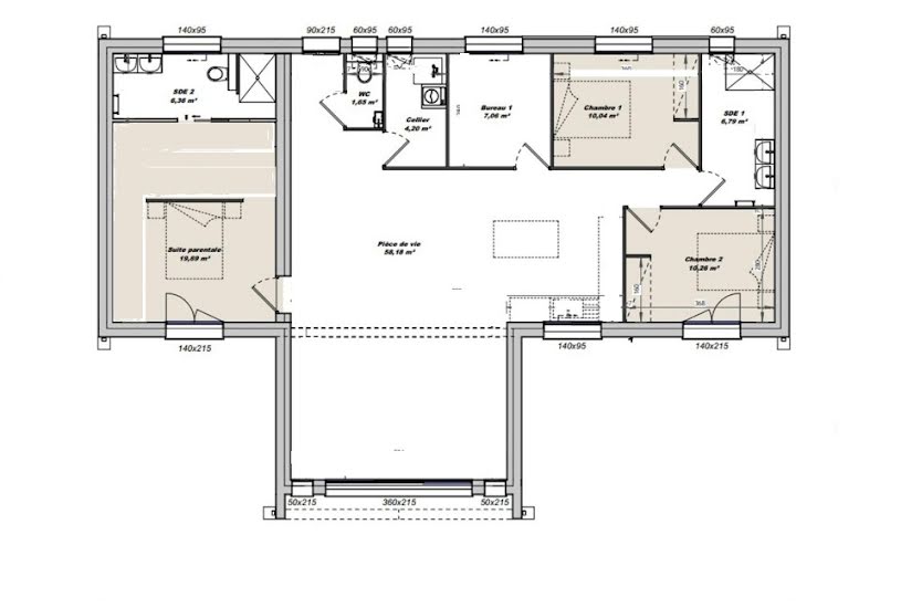  Vente Terrain + Maison - Terrain : 318m² - Maison : 98m² à Belleville-sur-Vie (85170) 