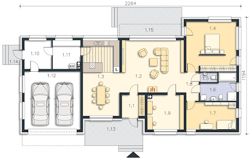 Vitrac II DCB131a - Rzut parteru