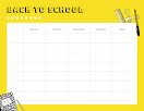 Back to School Schedule - Weekly Planner item