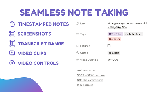 Video Notes to Notion & AI Flashcard by Snipo