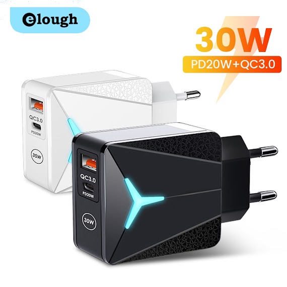 Cốc Sạc Nhanh Elough 30W Pd Qc3.0 Dành Cho Điện Thoại