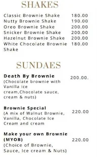 The Brownie Circles menu 1