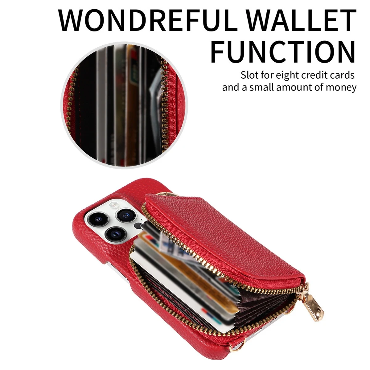 Title 14, 16promax Handy-Lederhülle Crossbody Organizer –...