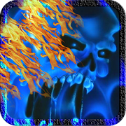 Blue Ghost Skull Fire Live Wallpaper  Icon
