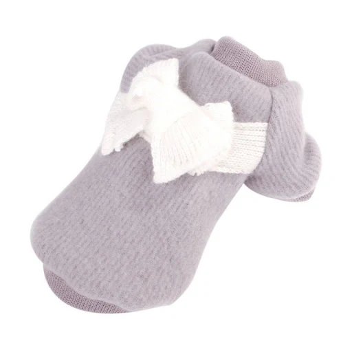 Spring Pet Clothes Elegant Luxury Fur Winter Overcoat For Small Dog Cat Clothes Bowknot Chihuahua