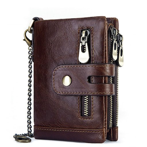 Title 6, Large Capacity Snap Back Zipper Wallet. Securel...