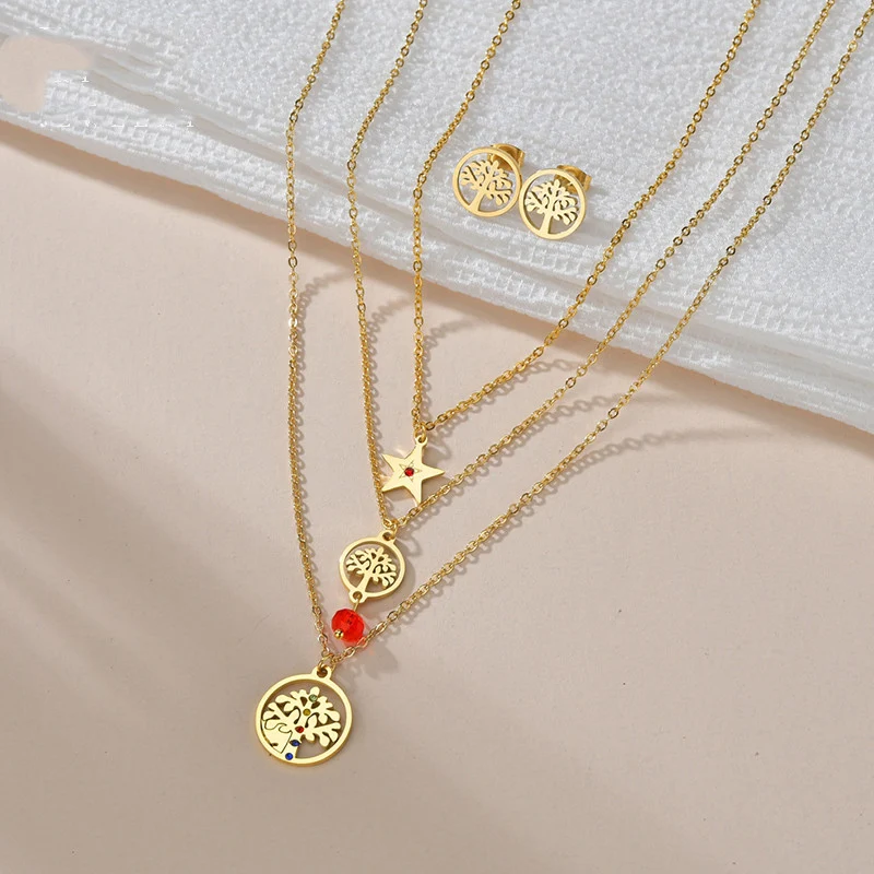 Title 4, Conjunto Collar y Pendientes Estrella Árbol de ...
