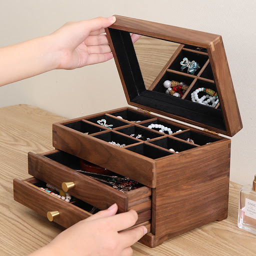 Title 11, Solid Wood Cosmetic Box Storage Cabinet Keep y...