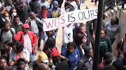 Wits students protesting on 4 October 2016.