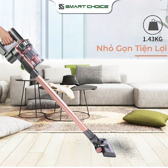 Máy Hút Bụi Smartchoice (Pin Sạc) Scg - Hb001 Cầm Tay Đa Năng Công Suất 130W Lực Hút Mạnh, Bh 18 Tháng - Hàng Chính Hãng