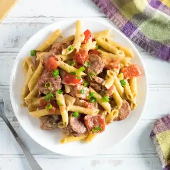 One Pot Andouille Sausage Skillet Pasta - Damn Delicious