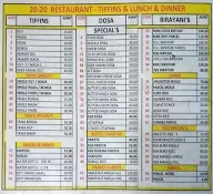 20-20 A Quick Service Restaurant menu 1