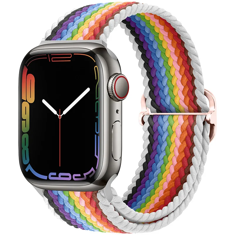 Correa Trenzada de Nailon Ajustable para Apple Watch 7 - Comodidad y Estilo para tu Muñeca. Experimenta la perfección.