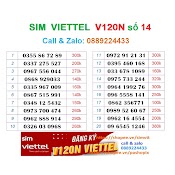 Sim Viettel Số Đẹp Số 14 Đăng Ký Được Gói V120N