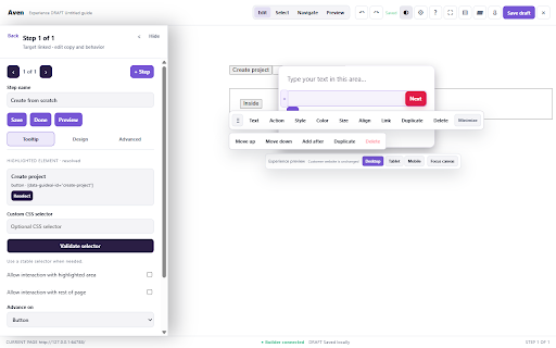 Aven Visual Onboarding Builder screenshot 3