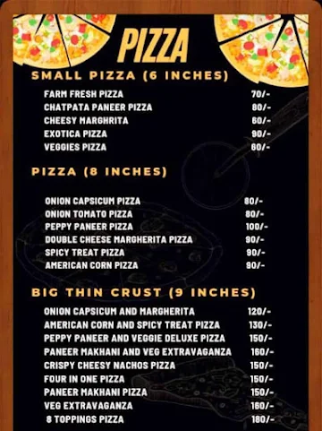 Pizza And Burger King menu 