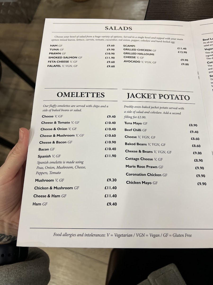 All Things Nice Cafe gluten-free menu