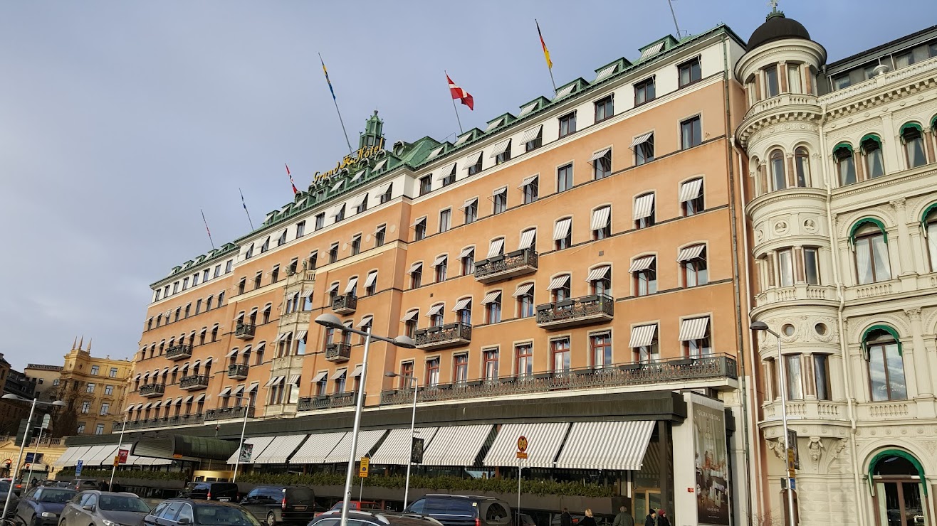 Nice buildings along waterfront - Grand Hotel Stockholm