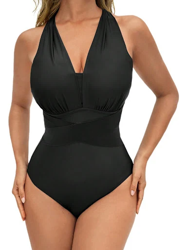 Title 3, Halter Slimming One-piece Swimsuit for Women Sc...